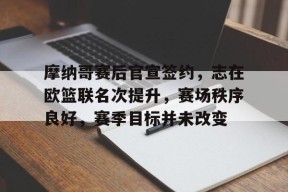 开云登录-摩纳哥赛后官宣签约，志在欧篮联名次提升，赛场秩序良好，赛季目标并未改变的简单介绍
